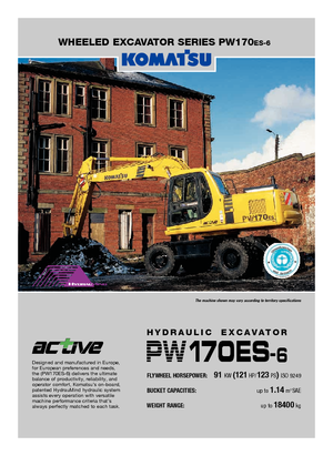 Tekerlekli ekskavatörler Komatsu PW170-6