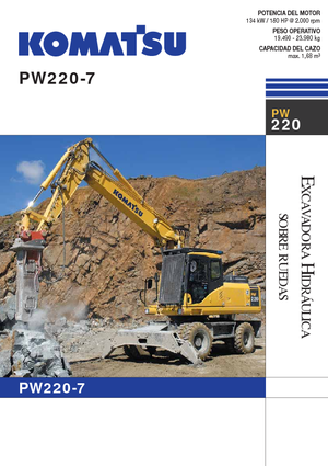 Wheel Excavators Komatsu PW220-7
