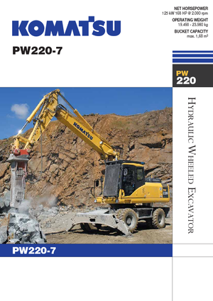 Tekerlekli ekskavatörler Komatsu PW220-7
