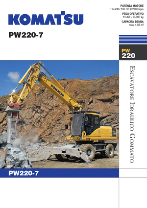 Tekerlekli ekskavatörler Komatsu PW220-7