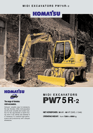Tekerlekli ekskavatörler Komatsu PW75 R-2