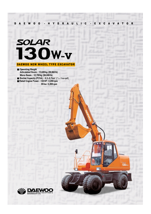 Wheel Excavators Doosan Solar 130 W-V