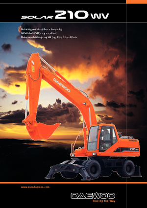 Tekerlekli ekskavatörler Doosan Solar 210 W-V