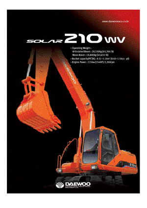 Wheel Excavators Doosan Solar 210 W-V