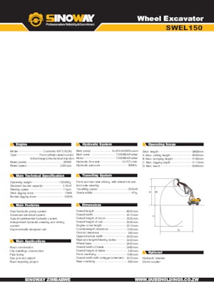 Wheel Excavators Sinoway SWEL150