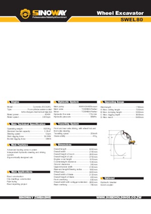 Wheel Excavators Sinoway SWEL80