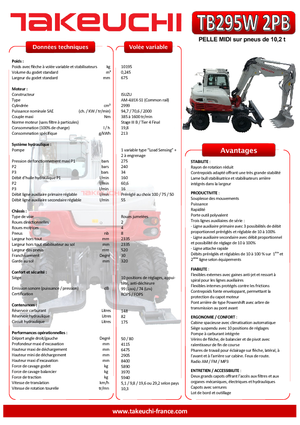 Wheel Excavators Takeuchi TB 295 W