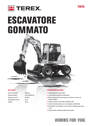Wheel Excavators Terex TW 70