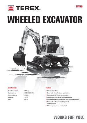 Wheel Excavators Terex TW 70
