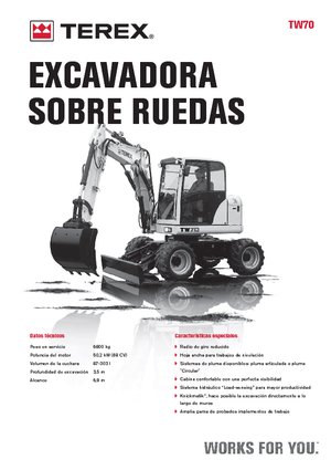 Wheel Excavators Terex TW 70