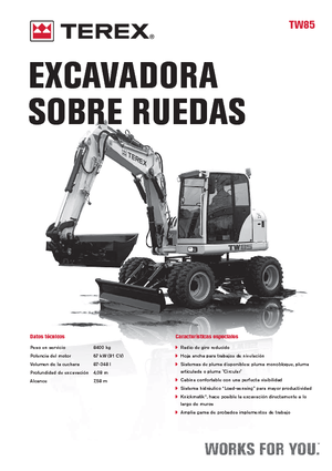 Wheel Excavators Terex TW 85