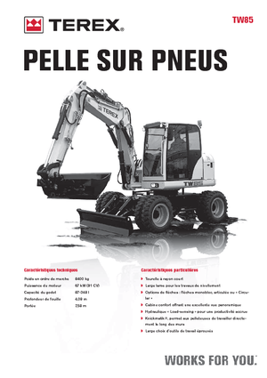 Wheel Excavators Terex TW 85