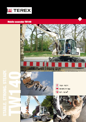 Tekerlekli ekskavatörler Terex TW140