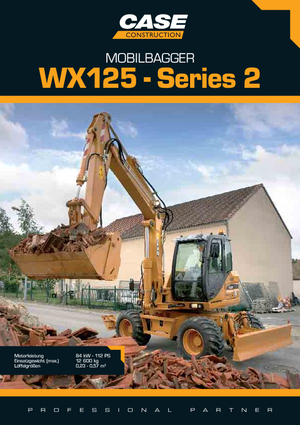 Wheel Excavators Case WX 125 S-3