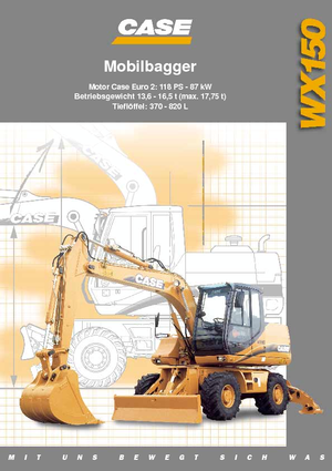 Wheel Excavators Case WX 150