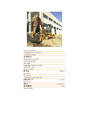 Wheel Excavators Case WX 95