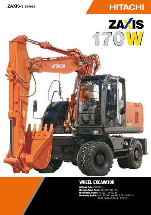 Tekerlekli ekskavatörler Hitachi ZX 170 W-3