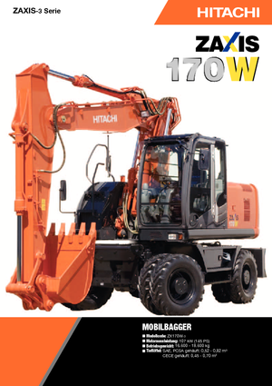 Wheel Excavators Hitachi ZX 170 W-3