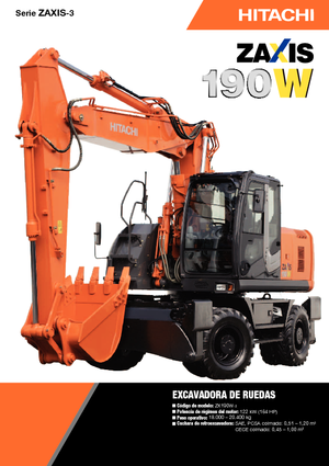 Wheel Excavators Hitachi ZX 190 W 3