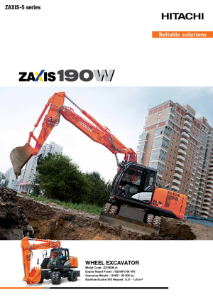 Wheel Excavators Hitachi ZX190W-5