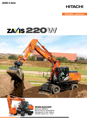 Crawler Excavators Hitachi ZX220W-5B