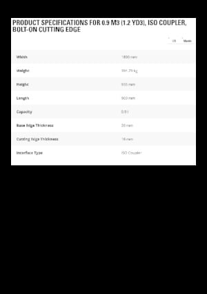 Wheel loader buckets Caterpillar 0,9 m3