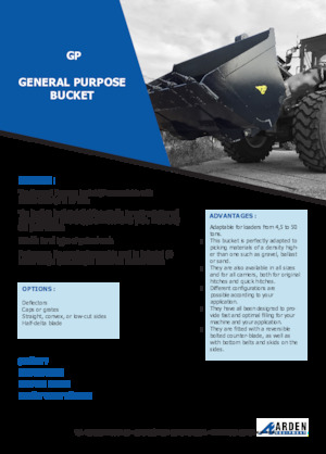 Wheel loader buckets Arden L30GP