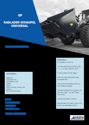 Wheel loader buckets Arden L31GP