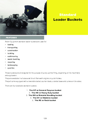 Wheel loader buckets Arden L31GP