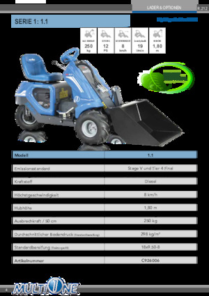 Tekerlekli yükleyiciler Multione 1.1