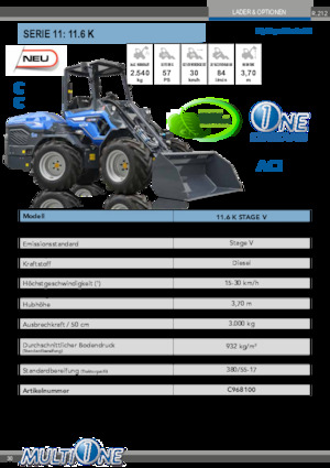 Wheel Loaders Multione 11.6 K 
