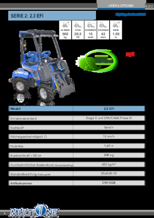 Wheel Loaders Multione 2.3 EFI