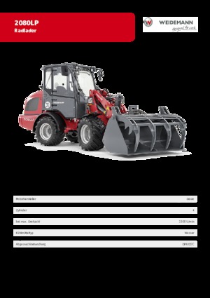 Tekerlekli yükleyiciler Weidemann 2080 LP 