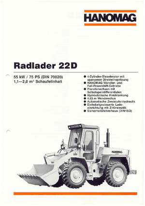 Wheel Loaders Hanomag 22 D
