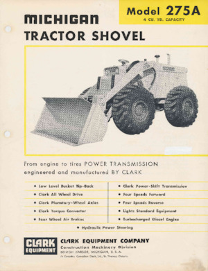 Wheel Loaders Clark Michigan 275A