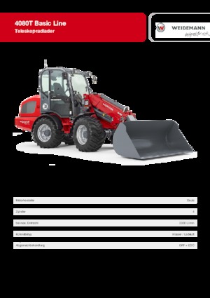 Wheel Loaders Weidemann 4080 T Basic Line 