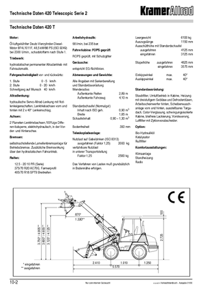 Wheel Loaders Kramer 420 Telescopic Serie 2