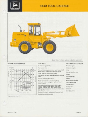 Wheel Loaders John Deere Construction 444 D TC