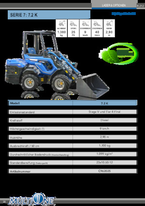 Wheel Loaders Multione 7.2 K