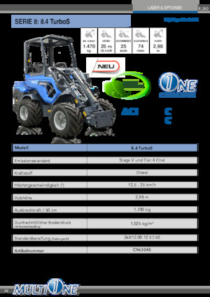Wheel Loaders Multione 8.4 TurboS