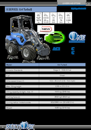 Wheel Loaders Multione 8.4 TurboS