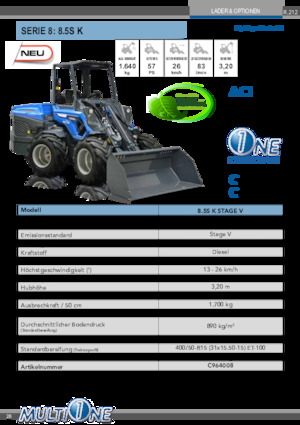 Wheel Loaders Multione 8.5 K 