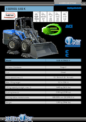 Tekerlekli yükleyiciler Multione 8.5S K