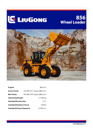 Tekerlekli yükleyiciler Liugong 856 