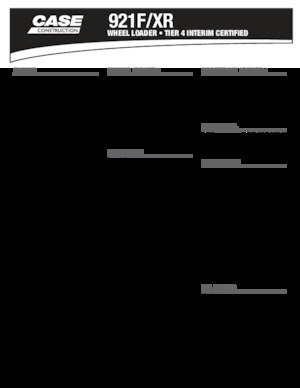 Tekerlekli yükleyiciler Case 921 F/XR