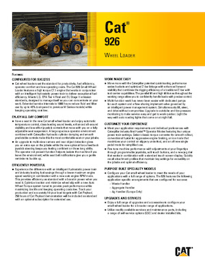 Wheel Loaders Caterpillar 926