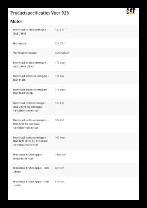 Wheel Loaders Caterpillar 926