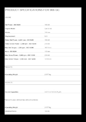 Wheel Loaders Caterpillar 966 GC