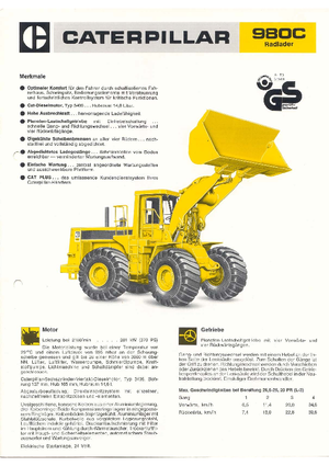 Tekerlekli yükleyiciler Caterpillar 980 C