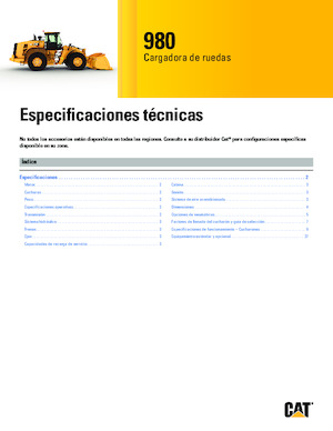 Tekerlekli yükleyiciler Caterpillar 980